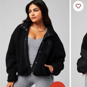 Women's Black Sherpa Jacket